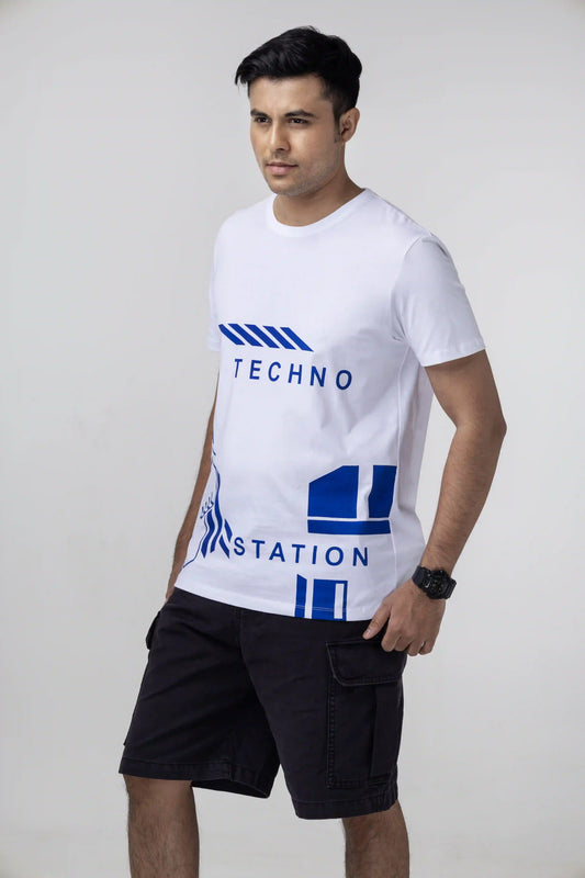 Techno station blue