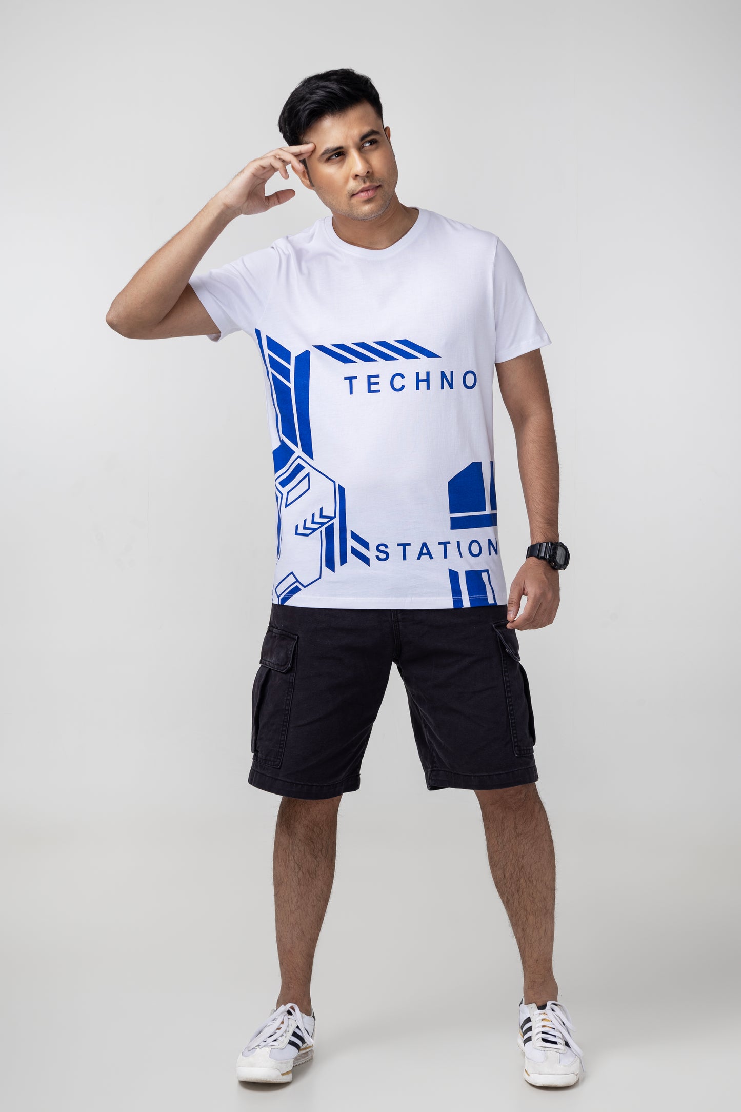 Techno station blue