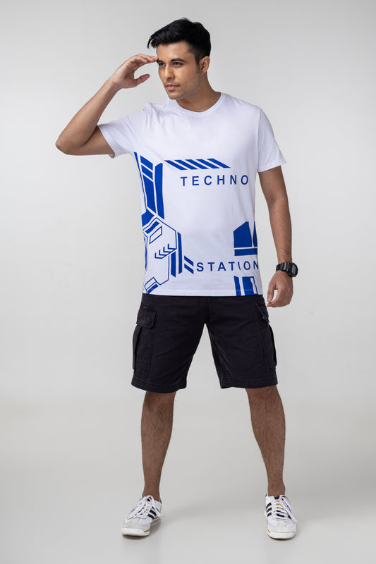 Techno station blue